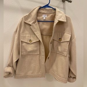 Cream Cropped Shacket